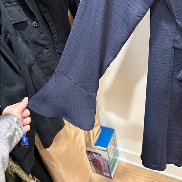 Emma & Michele Midnight Blue Dress with Tie Detail - Picture 4 of 6